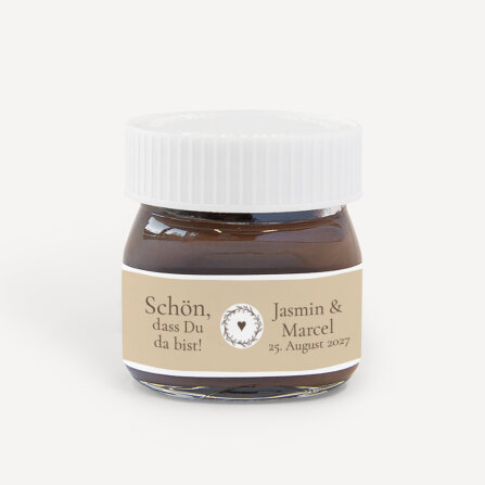 Gastgeschenk Mini Nutella Glas "Vintage Dreams"...