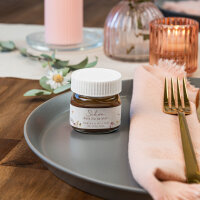 Gastgeschenk Mini Nutella Glas "Wildromantische Blüten"