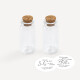 Gastgeschenk Mini Glasröhrchen mit Aufkleber Salz & Pfeffer "Minimalistisch" 2er Set