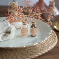 Gastgeschenk Mini Glasröhrchen mit Aufkleber Salz & Pfeffer "Vintage Spitze" 2er Set online selbst gestalten