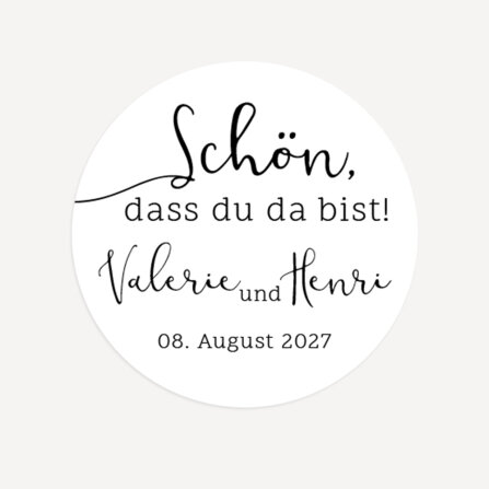 40 x Aufkleber Hochzeit "Minimalistisch" 3 cm...