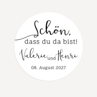 40 x Aufkleber Hochzeit "Minimalistisch" 3 cm online selbst gestalten
