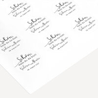 40 x Aufkleber Hochzeit "Minimalistisch" 3 cm online selbst gestalten