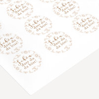 24 x Aufkleber Hochzeit "Rustikale Spitze" 4 cm Schön, dass du da bist!