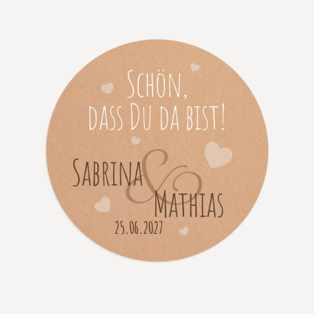 24 x Aufkleber Hochzeit "Vintage Style" 4 cm...