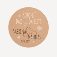 24 x Aufkleber Hochzeit "Vintage Style" 4 cm online selbst gestalten