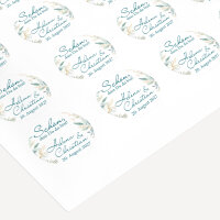 24 x Aufkleber Hochzeit "Botanical Greenery" 4 cm online selbst gestalten