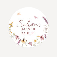 Aufkleber Hochzeit "Wildromantische Blüten"