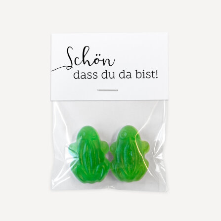 Gastgeschenk Tüte transparent mit Etikett...