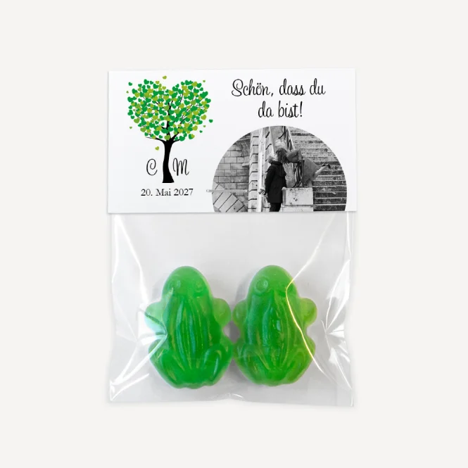 Gastgeschenk Tüte transparent mit Etikett...