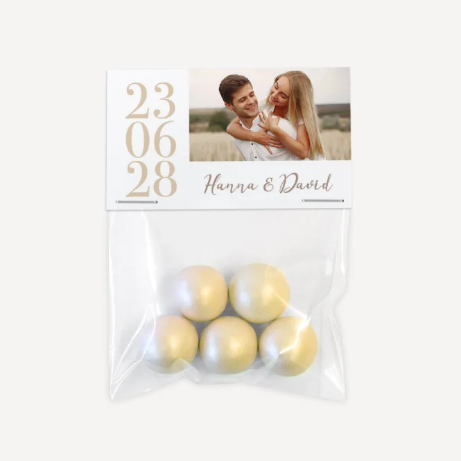 Gastgeschenk Tüte transparent mit Etikett...