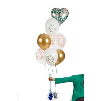 Luftballons Hochzeit "Love Mix" 6 Stück