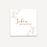 Gastgeschenk Anzuchtset Herz "Rustikale Spitze" Glücksklee Schön, dass du da bist!