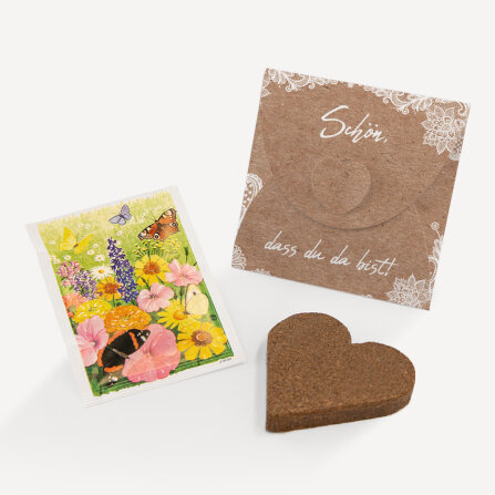 Gastgeschenk Anzuchtset Herz "Vintage Spitze"...