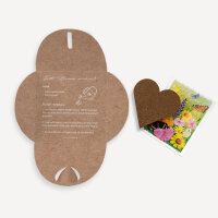 Gastgeschenk Anzuchtset Herz "Vintage Spitze" Blumenwiese Schön, dass Du da bist!