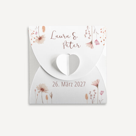 Gastgeschenk Anzuchtset Herz "Wild Flowers" online selbst gestalten