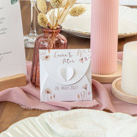 Gastgeschenk Anzuchtset Herz "Wild Flowers" online selbst gestalten