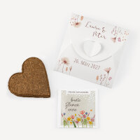 Gastgeschenk Anzuchtset Herz "Wild Flowers" online selbst gestalten