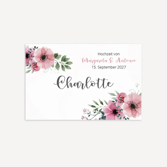 Tischkarte Hochzeit "Bohemian Summer"