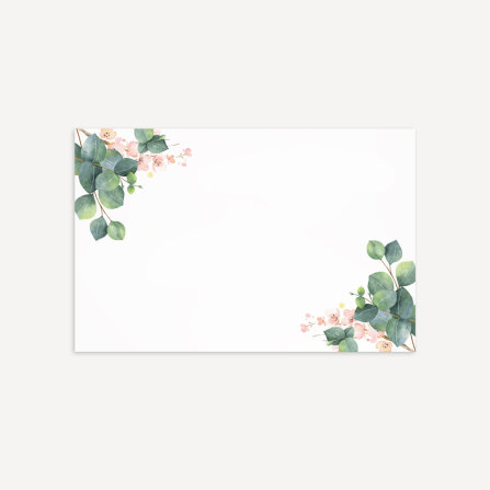Tischkarte Hochzeit "Eukalyptus Ranken" Muster...