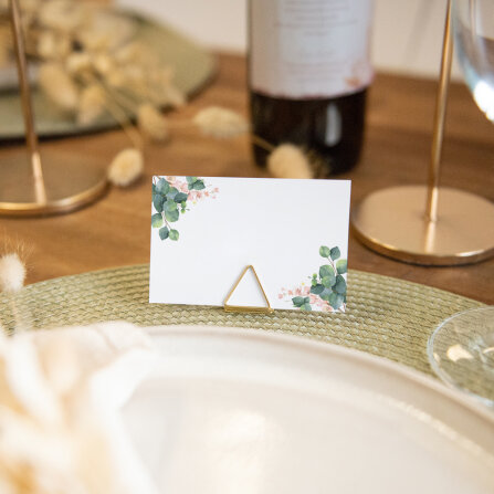 Tischkarte Hochzeit "Eukalyptus Ranken" Muster...