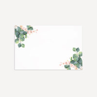Tischkarte Hochzeit "Eukalyptus Ranken" Muster / ohne Namen