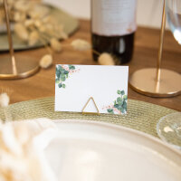 Tischkarte Hochzeit "Eukalyptus Ranken" Muster / ohne Namen