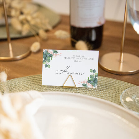 Tischkarte Hochzeit "Eukalyptus Ranken" inkl....