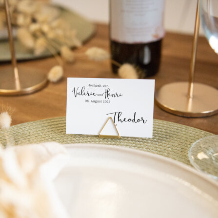 Tischkarte Hochzeit "Minimalistisch" Muster /...