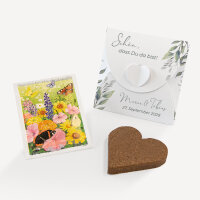 Gastgeschenk Anzuchtset Herz "Blätter Salbei" Blumenwiesen online selbst gestalten