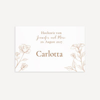 Tischkarte Hochzeit "Rustikale Spitze" inkl. Textdruck