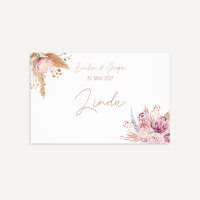 Tischkarte Hochzeit "Pampasgras" inkl. Textdruck