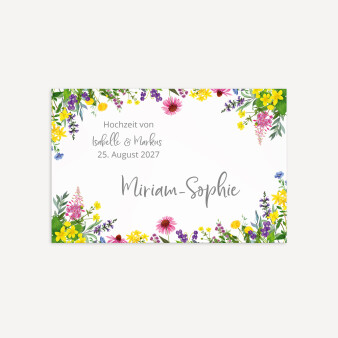 Tischkarte Hochzeit "Wildblumen"