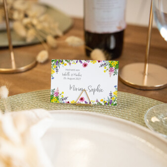 Tischkarte Hochzeit "Wildblumen"