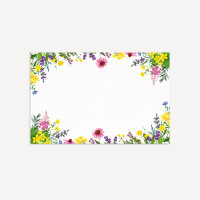 Tischkarte Hochzeit "Wildblumen" Muster / ohne Namen