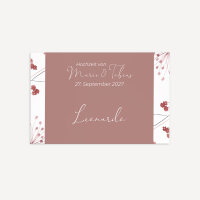 Tischkarte Hochzeit "Trockenblumen Blush" inkl. Textdruck