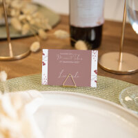 Tischkarte Hochzeit "Trockenblumen Blush" inkl. Textdruck