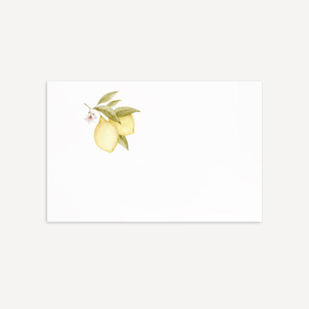 Tischkarten Hochzeit "Lemon" Muster / ohne Namen