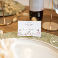 Tischkarte Hochzeit "Wild Flowers" inkl. Textdruck