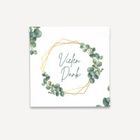Gastgeschenk Anzuchtset Herz "Eukalyptus Geometrie" Vielen Dank