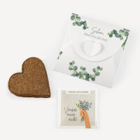 Gastgeschenk Anzuchtset Herz "Eukalyptus Geometrie" online selbst gestalten