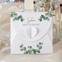Gastgeschenk Anzuchtset Herz "Eukalyptus Geometrie" online selbst gestalten