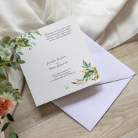 Hochzeitseinladung "Green Magic" inkl. Anhänger & grünem Band