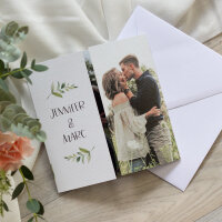 Hochzeitseinladung "Green Magic" ohne Anhänger