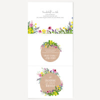 Hochzeitseinladung "Wildblumen" ohne Anhänger