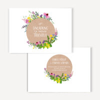Hochzeitseinladung "Wildblumen" ohne Anhänger