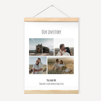 Fotocollage Hochzeit "Our Lovestory" als Download oder Druck
