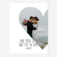 Hochzeitsposter "And then we met" Druck 30 x 40 cm