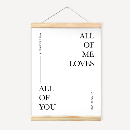 Hochzeitsposter "All of us" Druck 30 x 40 cm