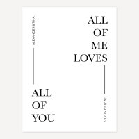 Hochzeitsposter "All of us" Druck 30 x 40 cm